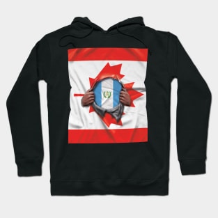 Guatemala Flag Canadian Flag Ripped - Gift for Guatemalan From Guatemala Hoodie